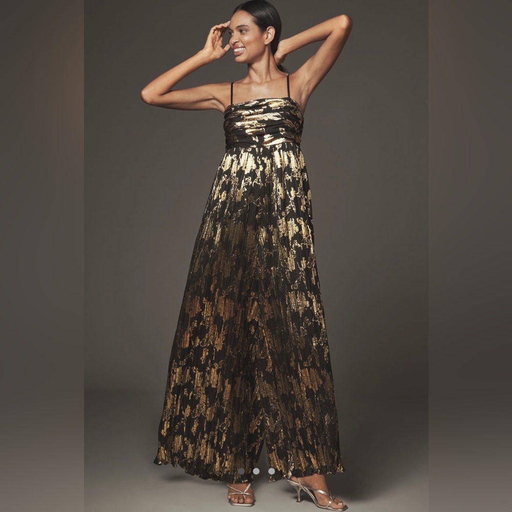 Hutch Mabel Foil Pleated Jumpsuit